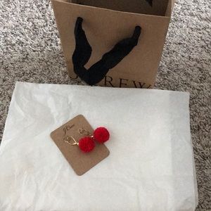 JCrew puff ball earrings